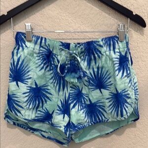 Vinyard Vines Blue and Green Palm Print Shorts size XS